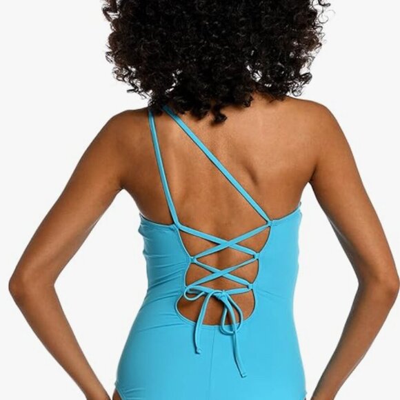 La Blanca Women's One Piece Swimsuit Single Shoulder Tummy Control Bathing Suit - Picture 5 of 5